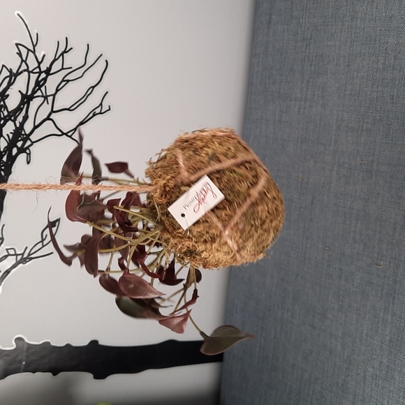 Kokedama Philodendron Artificial Plant Hanging Botanical Moss Home Decoration - Picture 3 of 5